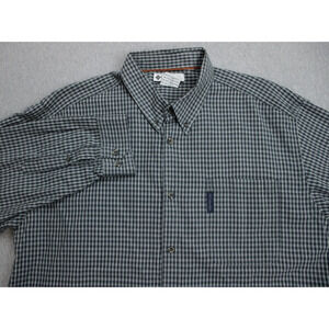 Columbia Shirt Mens Size XL 100% Cotton Long Sleeve Check Button-Down